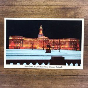 Vintage Denver Colorado Christmas Time Postcard